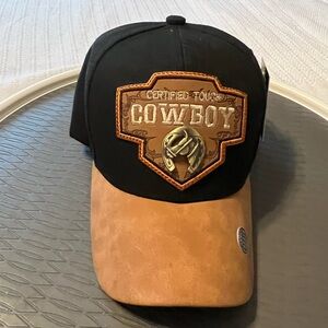 Black Eagle Certified Tough Cowboy Cap w/Metal Horse Detail. Adjustible. NWT